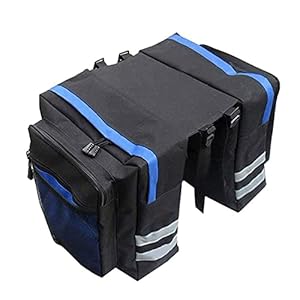 Bssowe Fietstas, bagagedrager, 30 l, dubbele fietstas, waterdicht, bagagetas, blauw