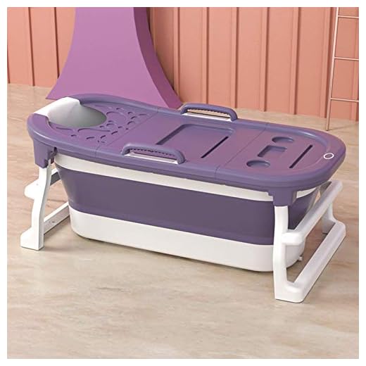 GLXLSBZ Fällbart badkar vuxen badkar halkfri isolering ergonomisk simbassäng portabel tjock plast termostatiskt badkar, 140 cm, rosa