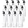 8 oz / 250 ml Clear Plastic PET Square Bottle (BPA Free) with Black Lotion Pump (12 Pack)