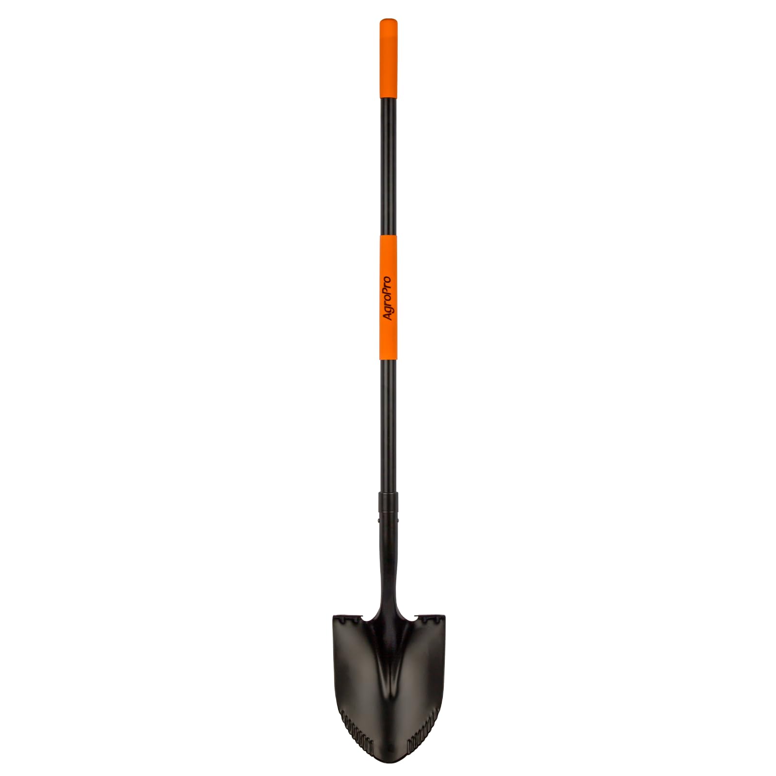 AgroPro Shovel for Digging, Metal Shovel with Long Fiberglass Handle, Heavy Duty Shovel for Digging, 58 Inches