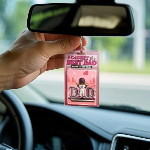 Custom 3D Effect Action Figure Firefighter Acrylic Plaque, for Dad, Personalized Portraits Picture Car Hanger, Gift for Teachers, Dad, Husband, or Any Profession