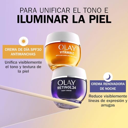 Miniatura 7 de Olay Vitamin C Crema Facial de Día Antimanchas SPF 30, 50ml | Con Vitamina C y Niacinamida, Ayuda a Iluminar y Unificar el Tono mientras Protege la Piel con SPF 30