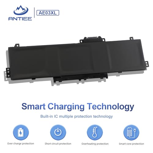 ANTIEE 41.04Wh AE03XL Laptop Batterie Compatible avec HP 240 250 G10 14-EP,15 A11U A11UD GF66 11UD GF76 11UE Pulse 240 G10 84K99PA 834B4PA 834B2PA 85A19EA 836J6PA HSTNN-OB3E TPN-DB1N 11.25V
