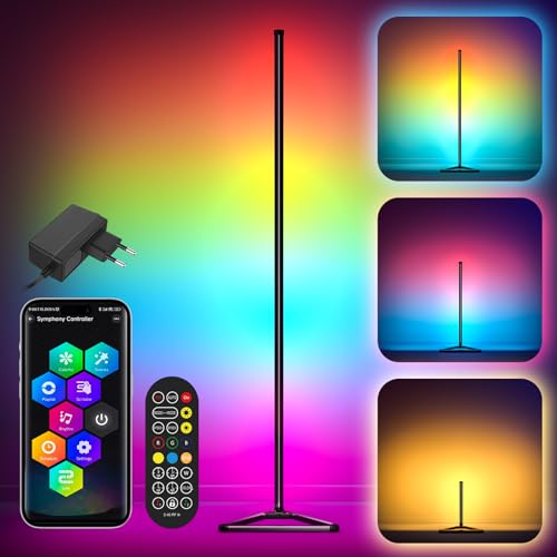 Mtutu LED Lámpara Pie 140cm RGBIC Lámpara