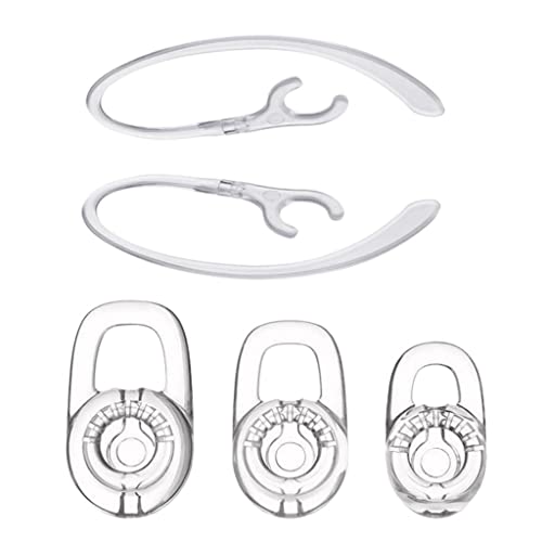 Paquete 5 en 1 para Plantronics M70 M90 M180 M1100 M925 M975 M155 M166 M50 de alta transparencia Bluetooth Earphone Ear Tips