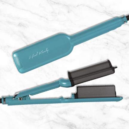The Party Animal Professional Hair Crimper - Tourmaline Technology - Easy to Use - Natural & Durable Waves (Teal)