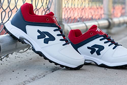 Ringor - Women's American Spirit Turf Softball Shoe (10.5 - Red/White/Navy) #TOP2