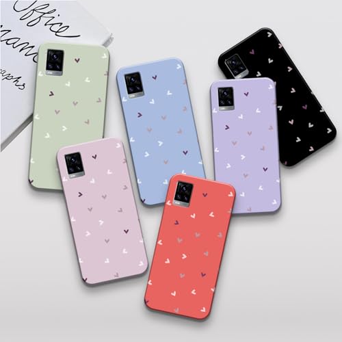 Image of COLORflow Back Cover Compatible with Vivo V20 | Family of Hearts Color Customized Back Cover Compatible with Vivo V20