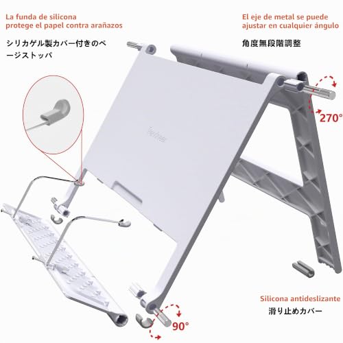 Soporte para libros Readaeer ajustable de ABS resistente: ligereza y comodidad total 2