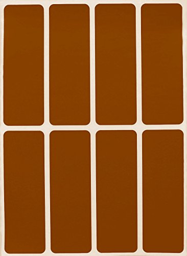 3x1 inch (75mm x 25mm) Rectangle Sticker Organizing Labels for Office, School and Home, Self-Adhesive Label Tags to Write On Surface, 200-Pack (Brown) by Royal Green