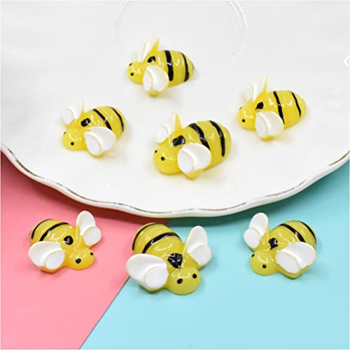 Abalorios de abeja de resina para decorar fundas de teléfono y diademas infantiles 8