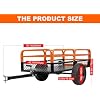 1500LB Steel Dump Cart with All-Terrain Tires & Foot-Pedal Dumping, Heavy Duty Utility Trailer for Yard, Garden, and Construction Use, Compatible with ATV and Tractor