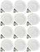 TORCHSTAR 12-Pack 4-Inch Dimmable Recessed LED Downlight with Baffle Trim, 10W (65W Eqv.), CRI 90, ETL, 5000K Daylight, 700lm, Retrofit Lighting Fixture, 5 Years Warranty