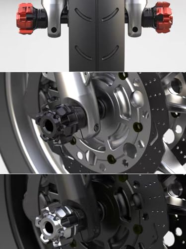 CNZERM Motorcycle Aluminum Alloy Front Fork Cups, Falling Protection Six-claw Front Fork Cup Frame Slider Compatible With Motorcycle Off-Road Vehicle, Motorcycle Modifications Parts (Silver)