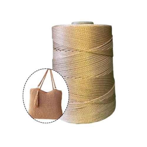 Fio cordão Náutico Rayontex 2,5mm - 500g Crochê artesanato (Bege)