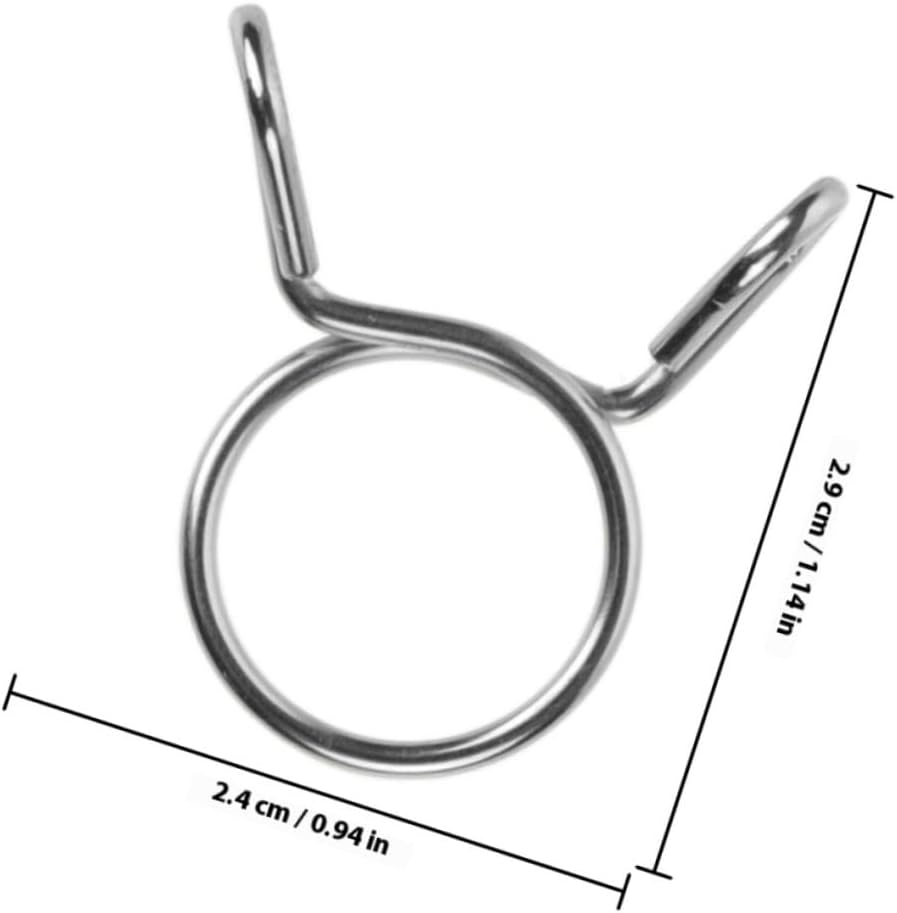 2pcs Manganese Steel Spring Hose Clamps, Hand-operated Elastic Tube Clips, Small Automotive Hose Fastener Clamps for Plumbing and Industrial Use