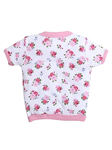 Image of Pooja Baby Baby Boys' & Baby Girls' T-Shirt Hosiery Cotton Clothing Jhabla /Vest Front Open T- Shirt with Snap Buttons Pack Of 4