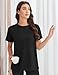 Deyeek Post Shoulder Surgery Shirts Women Full Open Side Snap Post Surgery Clothing Short Sleeve Recovery Tear Away Comfortable Hospital Gowns Black XL
