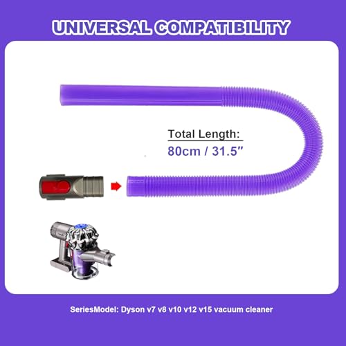 Image of Dryer Vent Cleaner Kit Compatible with dy-son V7 V8 V10 V11 V12 V15 Cordless Vacuum, Dryer Vent Vacuum Hose Attachment, Cleaning Tools for Dryer Vents, Crevice Tool for Corners & Gaps