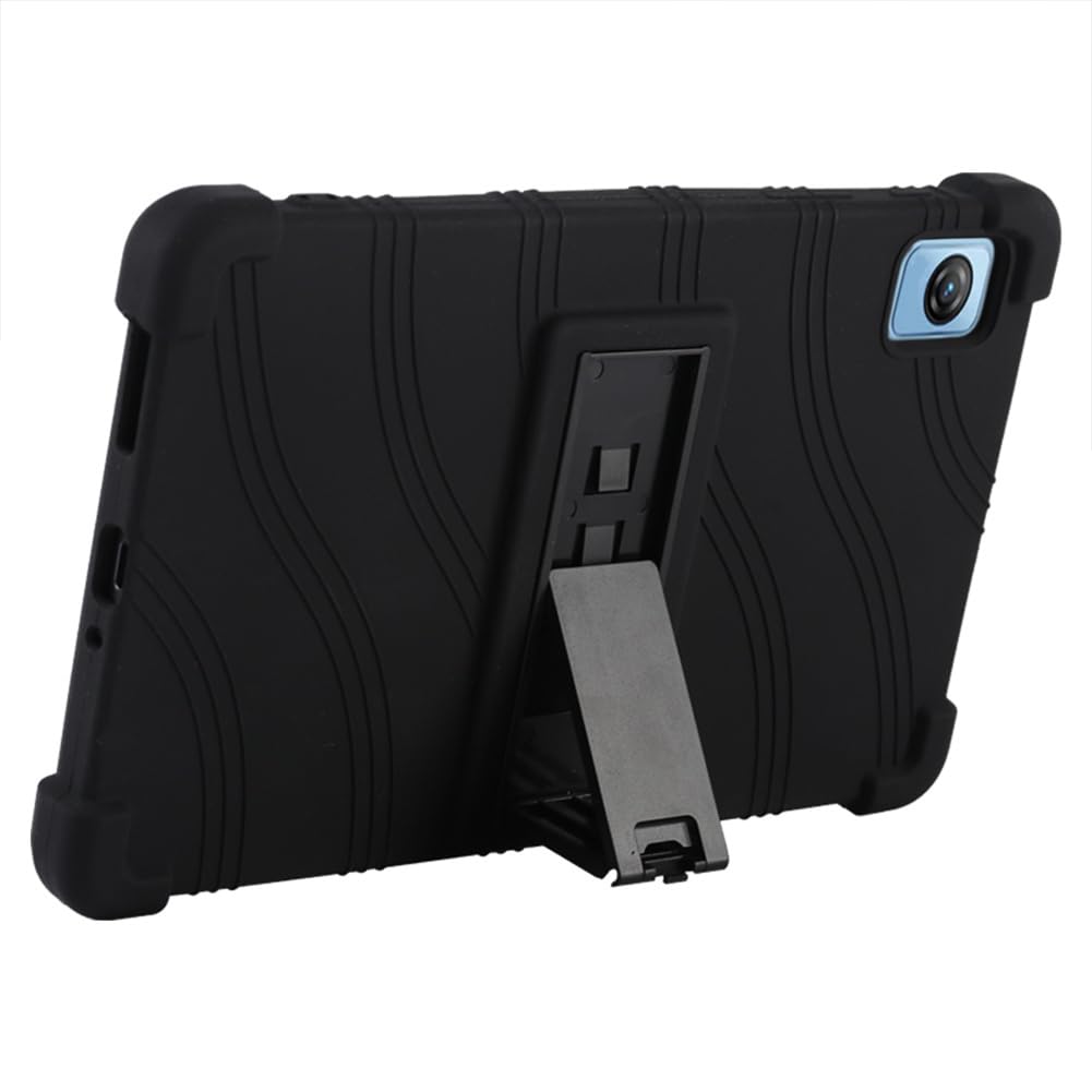 GIOPUEY Cover Compatibile con Blackview Tab 80 - con Supporto - Custodia Protettiva in Silicone TPU Morbida Case - Dark Blue