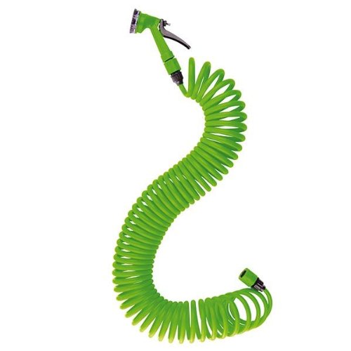 Preisvergleich Produktbild 15m Spiralgartenschlauch Gartenschlauch Wasserschlauch Gartenbewässerung mit Sprühpistole Brause