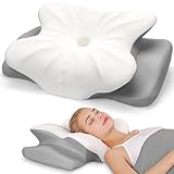 ASTARRY Cervical Pillow for Neck and Shoulder,Contour Memory Foam Pillow,Ergonomic Neck Support Pillow for Back,Side Stomach Sleepers with Pillowcase