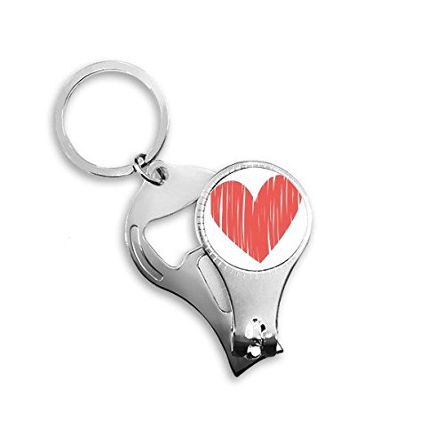 Porte-clés en métal multifonction motif cœur de Saint-Valentin, le cadeau de charme idéal