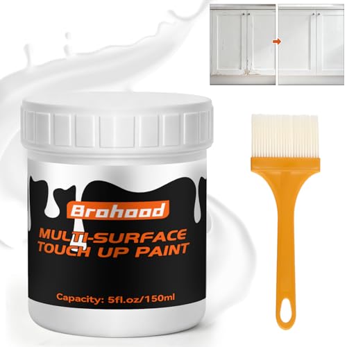 Brohood White Touch Up Paint, Appliance Kitchen Cabinet Paint for