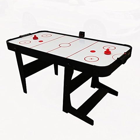 Gamesson Unisex Adult Eagle L Foot 4' 6 inch Folding Air Hockey Table and Accessories - White, L Cover