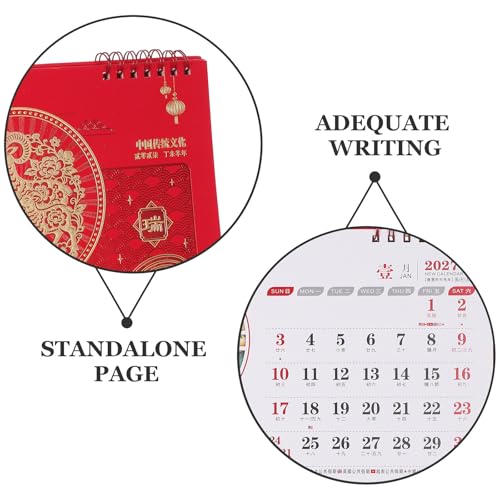 Calendario de escritorio Feng Shui para organizar el despacho en el Año de la Cabra con festivos 3