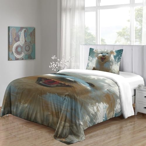 Ensemble housse de couette chien 3D microfibre de qualité supérieure - 5
