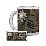 Tasse Gebirgstruppe Stabsgefreiter 1 Gebirgsdivision Schulterabzeichen #29589