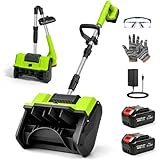 Cordless Snow Shovel， 12.9-inch Electric Snow Blower 20V Ideal for: Yards, Driveways, Sidewalks, Steps, Patios, and More