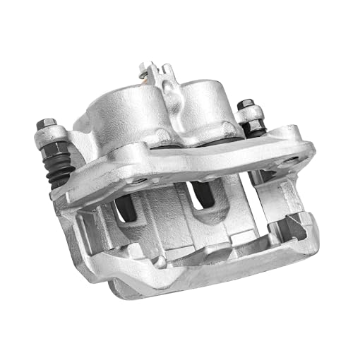Image of Detroit Axle - Front Left Disc Brake Caliper w /Bracket Replacement for L4 2005-2019 Nissan Frontier 2009 2010 2011 2012 Suzuki Equator
