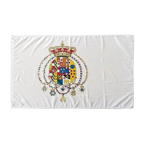 Pandiui23 Kingdom of Two Sicily Flag 150 cm x 90 cm Multi-Coloured, Red, Blue and White, 150 x 90 cm