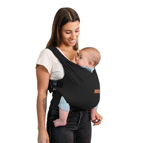 Moby Baby Duet Carrier Easy-Wrap for Newborns to Toddlers Infant Sling Carrier Lightweight & Hands Free Design for Mom and Dad Adjustable for All Body Types (Dusk)