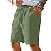 Cambkatl Men's 2026 Summer Versatile Linen Lounge Shorts, Lightweight Loose Elastic Waist Travel Beach Shorts with Pockets