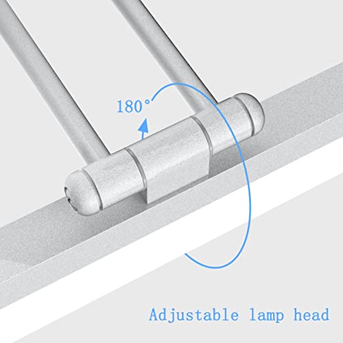 Image of Ralbay 40 inch Silver Bathroom Vanity Light 24W Adjustable Silver Vanity Lighting Modern LED Bathroom Vanity Light Fixtures Over Mirror (6000K Cool White Light)