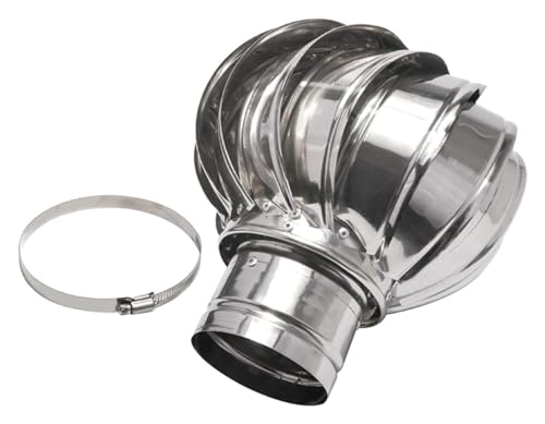 Ventilador de Techo de Acero Inoxidable, Spinner Antirretorno, para Chimeneas y Ventilación de Extractores, Cubierta para Lluvia y Nieve miniatura 1