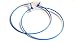 Blue Hoop Earrings Thin Hoop Earrings 3 Inch Hoop Earrings Blue Earrings