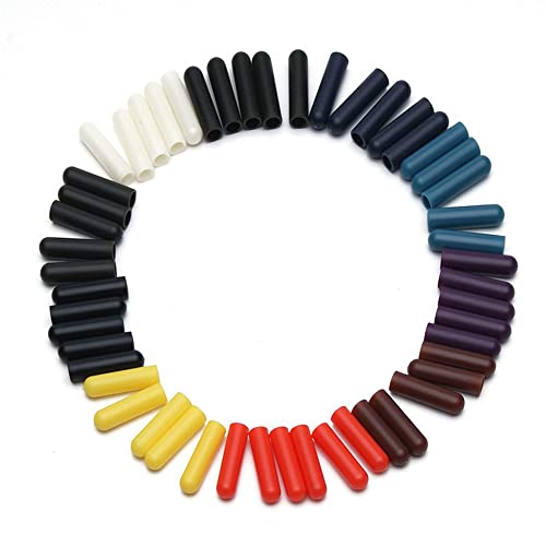 LUMoony 100 Pcs Vis Lacet Aglets Cord Ends Shoelace Tips Head Cover Vis Thread Protector for Shoelace Hoodies Beach Pants Cylindre Tips Hoodies Vêtements Dentelle DIY Cover