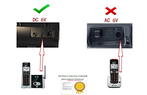 Upbright VTECH ATT CS6120 DC6V POWER SUPPLY Dc 6V Ac Adapter Compatible With Vtech Att Cs6120 Cs6120-2 Cs6120-31 Cs 6120 Cs6919-2 Cs69192 Cs 69192 Dect 6.0 Cordless Phone Telephone Main Base 6Vdc 400Ma Power Supply Chargrer thumb #1