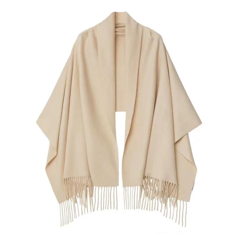 FairyCity Women's Pashmina Shawls and Wraps for Evening Dresses, Large Soft cashmere Wedding Shawl Solid Color2