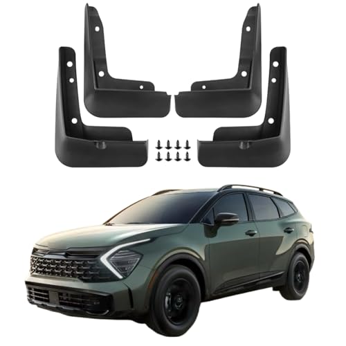 Image of No Drill Mud Flaps Compatible with 2023-2026 Kia Sportage,OEM Style Textured Black Custom Fit All Weather Exterior Accessories(4PCS)