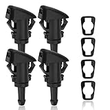 4 PCS Front Windshield Washer Nozzles, Washer Spray Jet Kit Fit for Chrysler, Dodge, Replaces OEM #: 4805742AB / 5113049AA / 55077460AA / 5303833AA / 5116079AA