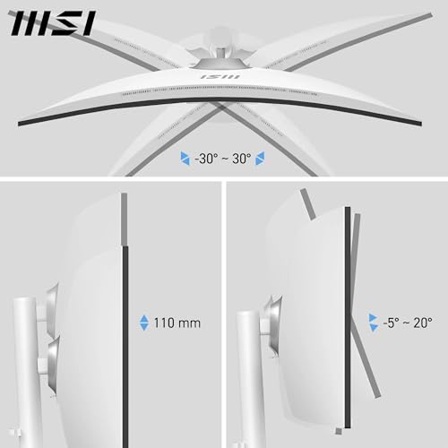 Miniatura 6 de MSI Modern MD342CQPW Monitor Curvo de 34" UWQHD 1500R, Panel VA 3440 x 1440, 21:9, KVM, Pip/PBP, 120Hz, 300 nits, Anti-Glare, Altavoces Integrados, Ajustable en 3 direcciones, HDMI 2.0b