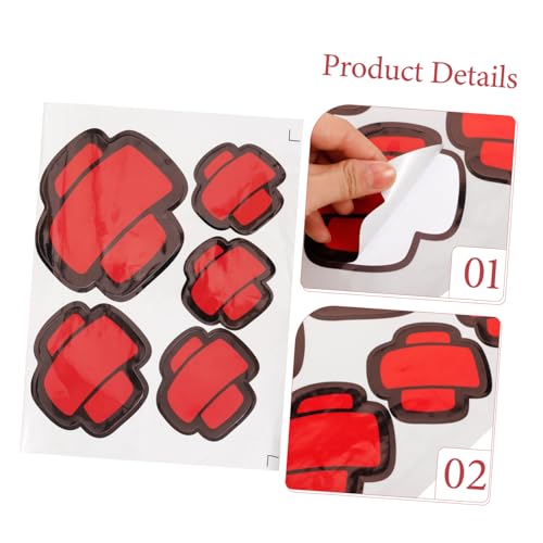 Pegatina de coche de parche rojo Gatuida adhesivo resistente para puertas y parachoques 4