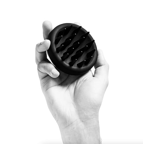Heist Scalp & Hair Massager Brush – Soft Silicone Bristles for Exfoliation & Circulation, Reduces Dandruff & Promotes Hair Growth, Ergonomic Design, Suitable for All Hair Types, Waterproof & Durable