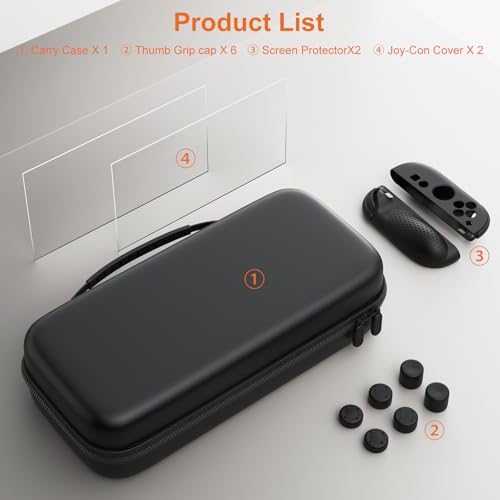 image for LANCUBE Carrying Case for Nintendo Switch 2 Console, Switch Games Acce