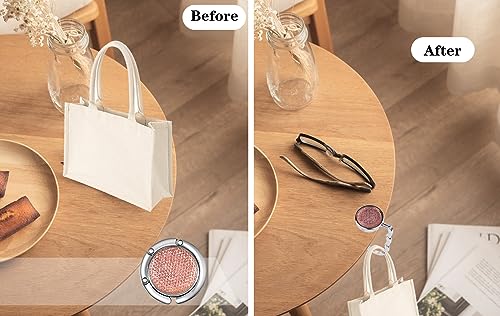 AUFIKR 3 Pack Folding Handbag Table Hangers-Bag Hanger Collection-Desk Hooks for Purse,Handbag Foldable Hook (Bag Hook-H0)